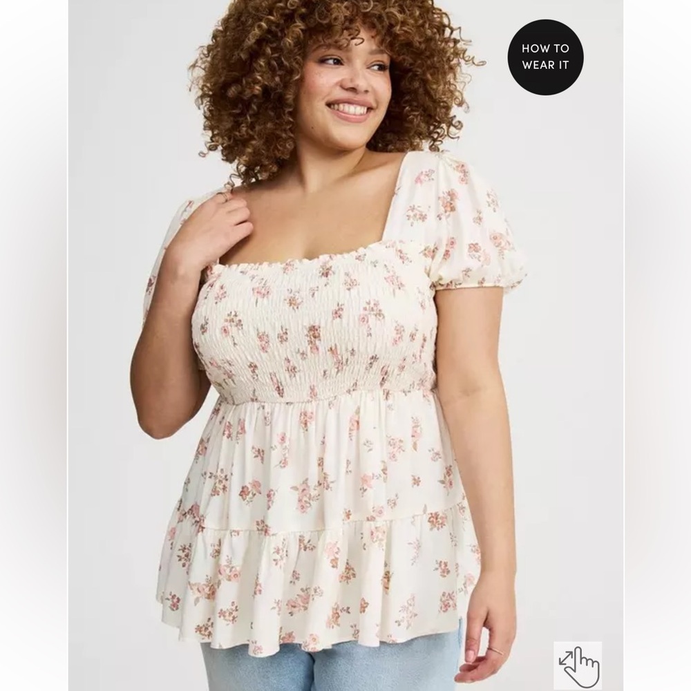Torrid Woman’s Plus 2X Floral Blouse
